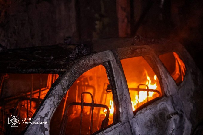 Нічна атака дронів у Харкові